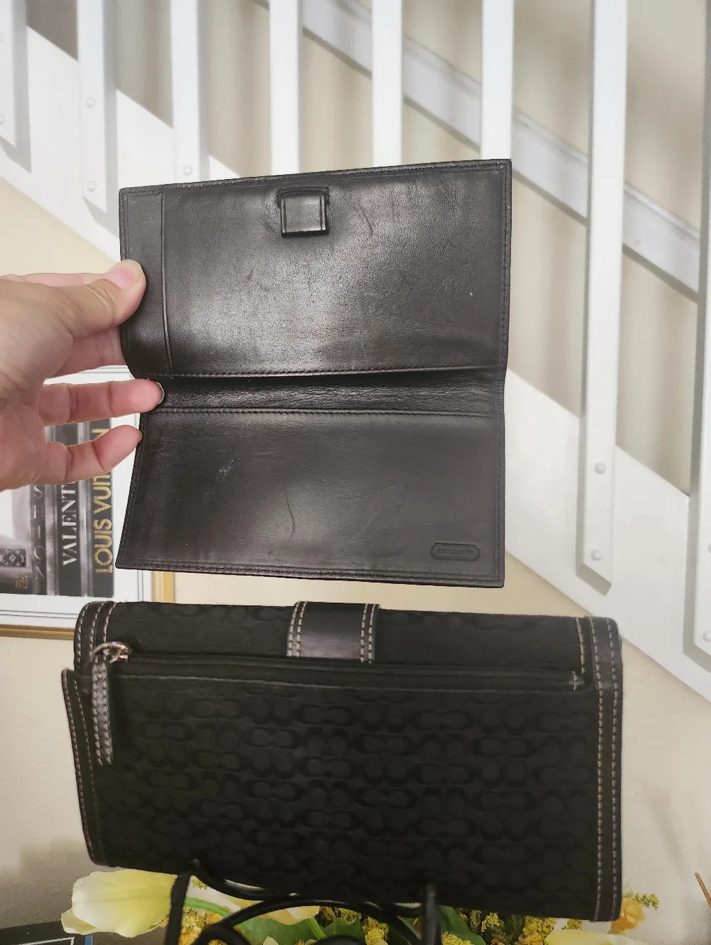 Coach Hampton Signature Black Buckle Wallet & check book cover - Picture 3 of 4